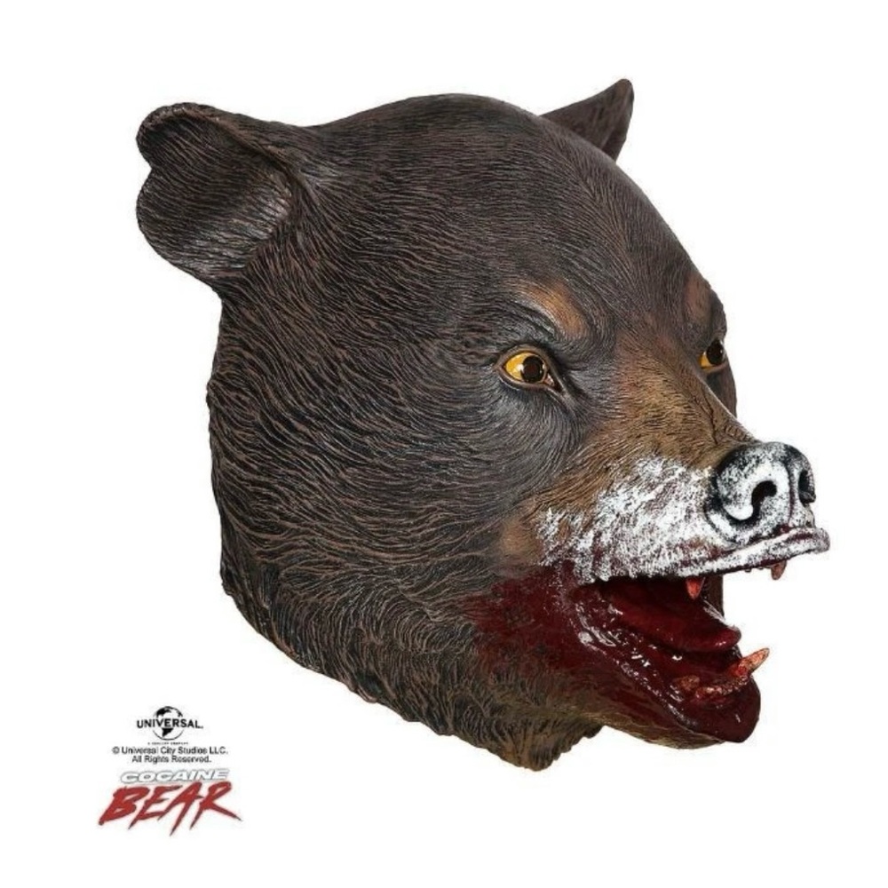 Cocaine Bear Mask Official Adult Latex Overhead Full Head Halloween Horror Movie